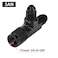 EVIL ENERGY 3AN Male Tee Fitting to AN3 Female Swivel on Run Aluminum Black