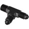EVIL ENERGY 3AN Tee Male Flare to 18 NPT on Run T Fitting Adapter Aluminum Black