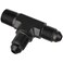 EVIL ENERGY 3AN Tee Male Flare to 18 NPT on Run T Fitting Adapter Aluminum Black