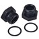 EVIL ENERGY 4AN Block off Cap ORB Plug Fitting Adapter Male Aluminum 2PCS