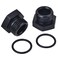 EVIL ENERGY 4AN Block off Cap ORB Plug Fitting Adapter Male Aluminum 2PCS