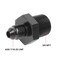EVIL ENERGY 4AN Male Flare to 38 NPT Pipe Fitting Adapter Straight Aluminum Black