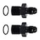 EVIL ENERGY 4AN Male Flare to M14 x 15mm Male Metric Fitting Adapter Aluminium Alloy 2PCS
