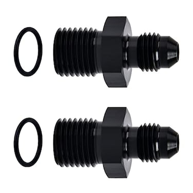 EVIL ENERGY 4AN Male Flare to M14 x 15mm Male Metric Fitting Adapter Aluminium Alloy 2PCS