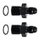 EVIL ENERGY 4AN Male Flare to M14 x 15mm Male Metric Fitting Adapter Aluminium Alloy 2PCS