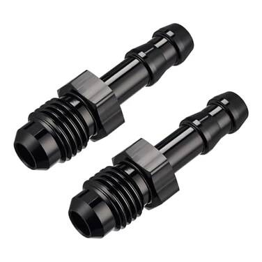 EVIL ENERGY 4AN Male to 14 Barb Push on Fitting Adapter Aluminum 2PCS
