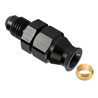 EVIL ENERGY 4AN Male to 14 Hardline Compression Fitting Adapter Aluminum Black