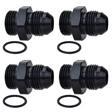 EVIL ENERGY 6AN Flare to AN6 ORB Male ORing 4PCS Fitting Adapter