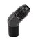 EVIL ENERGY 6AN Male Flare to 14 NPT Pipe 45 Degree Fitting Adapter Aluminum Black