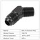 EVIL ENERGY 6AN Male Flare to 14 NPT Pipe 45 Degree Fitting Adapter Aluminum Black