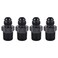 EVIL ENERGY 6AN Male Flare to 38 NPT Pipe Fitting Adapter Aluminum Straight Black 4PCS