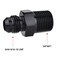 EVIL ENERGY 6AN Male Flare to 38 NPT Pipe Fitting Adapter Aluminum Straight Black 4PCS