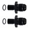EVIL ENERGY 6AN Male Flare to M10 x 15mm Male Metric Fitting Adapter Aluminium Alloy 2PCS