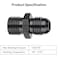 EVIL ENERGY 6AN Male Flare to M14 x 15mm Male Metric Fitting Adapter Aluminium Alloy 2PCS