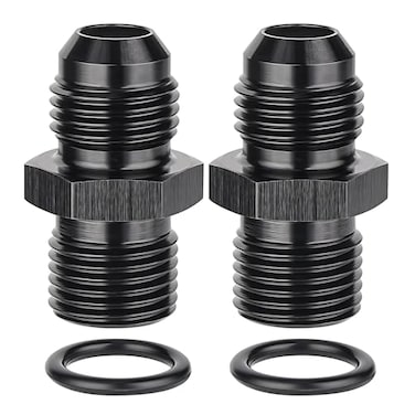 EVIL ENERGY 6AN Male Flare to M14 x 15mm Male Metric Fitting Adapter Aluminium Alloy 2PCS