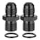 EVIL ENERGY 6AN Male Flare to M14 x 15mm Male Metric Fitting Adapter Aluminium Alloy 2PCS