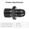 EVIL ENERGY 6AN Male Flare to M16 x 15mm Male Metric Fitting Adapter Aluminium Alloy 1PC