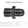 EVIL ENERGY 6AN Male Flare to M16 x 15mm Male Metric Fitting Adapter Aluminium Alloy 2PCS