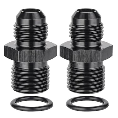 EVIL ENERGY 6AN Male Flare to M16 x 15mm Male Metric Fitting Adapter Aluminium Alloy 2PCS