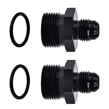 EVIL ENERGY 6AN Male Flare to M22 x 15mm Male Metric Fitting Adapter Aluminium Alloy 2PCS