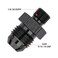 EVIL ENERGY 6AN Male to 1828 BSPP Fitting Adapter Straight Aluminum Black
