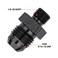EVIL ENERGY 6AN Male to 1828 BSPP Fitting Adapter Straight Aluminum Black