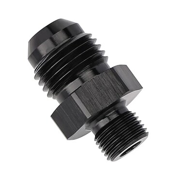 EVIL ENERGY 6AN Male to 1828 BSPP Fitting Adapter Straight Aluminum Black