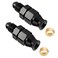 EVIL ENERGY 6AN Male to 38 Hardline Compression Fitting Adapter Aluminum Black 2PCS