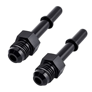 EVIL ENERGY 6AN Male to 516 SAE Quick Disconnect Male Push On EFI Fitting Adapter Aluminum 2PCS