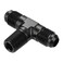 EVIL ENERGY 6AN Tee Male Flare to 14 NPT on Side Branch T Fitting Adapter Aluminum Black