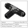 EVIL ENERGY 6AN Tee Male Flare to 14 NPT on Side Branch T Fitting Adapter Aluminum Black