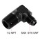 EVIL ENERGY 6AN to 12 NPT Male 90 Degree Fitting Adapter Aluminum 2PCS