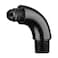 EVIL ENERGY 6AN to 38 NPT Male 90 Degree One Piece Full Flow Fitting Adapter Aluminum Black