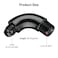 EVIL ENERGY 6AN to 38 NPT Male 90 Degree One Piece Full Flow Fitting Adapter Aluminum Black