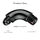 EVIL ENERGY 6AN to 38 NPT Male 90 Degree One Piece Full Flow Fitting Adapter Aluminum Black