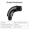 EVIL ENERGY 6AN to 38 NPT Male 90 Degree One Piece Full Flow Fitting Adapter Aluminum Black