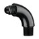 EVIL ENERGY 6AN to 38 NPT Male 90 Degree One Piece Full Flow Fitting Adapter Aluminum Black