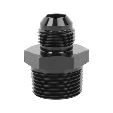 EVIL ENERGY 8AN Male Flare to 34 NPT Fitting Adapter Straight Aluminum Black