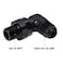EVIL ENERGY 8AN Male Flare to 38 NPT 90 Degree Swivel Fitting Adapter Aluminum Black