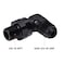 EVIL ENERGY 8AN Male Flare to 38 NPT 90 Degree Swivel Fitting Adapter Aluminum Black