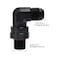 EVIL ENERGY 8AN Male Flare to 38 NPT 90 Degree Swivel Fitting Adapter Aluminum Black