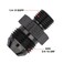 EVIL ENERGY 8AN Male to 1419 BSPP Fitting Adapter Straight Aluminum Black