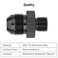 EVIL ENERGY 8AN Male to 1419 BSPP Fitting Adapter Straight Aluminum Black