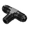 EVIL ENERGY 8AN Tee Male Flare to 38 NPT on Side Branch T Fitting Adapter Aluminum Black
