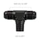 EVIL ENERGY 8AN Tee Male Flare to 38 NPT on Side Branch T Fitting Adapter Aluminum Black