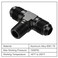 EVIL ENERGY 8AN Tee Male Flare to 38 NPT on Side Branch T Fitting Adapter Aluminum Black
