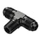 EVIL ENERGY 8AN Tee Male Flare to 38 NPT on Side Branch T Fitting Adapter Aluminum Black