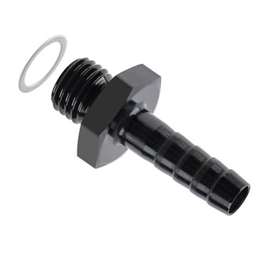 EVIL ENERGY M1215mm Male to 516 Hose Barb Fuel Oil Pump Inlet Straight Fitting Barb Fitting Bare with Aluminium Washer