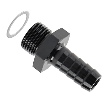 EVIL ENERGY M1815mm Male to 12 Hose Barb Fuel Oil Pump Inlet Straight Fitting Barb Fitting Bare with Aluminium Washer