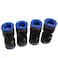 STEBER Fuel Line Connector QuickConnect Hose Union fit for 14 OD Nylon Tubing Pack of 4